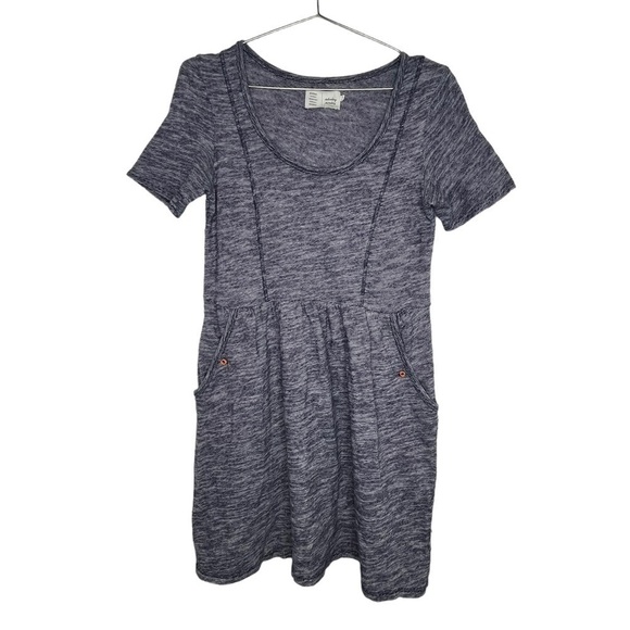 Anthropologie Saturday Sunday Short Sleeve Dress 100% Cotton Button Pockets - Picture 1 of 11